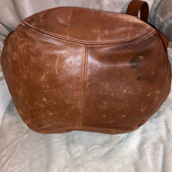 Coach Brown Leather Tote Bag vintage hobo XL duffle purse 4082 brown large - Picture 9 of 16